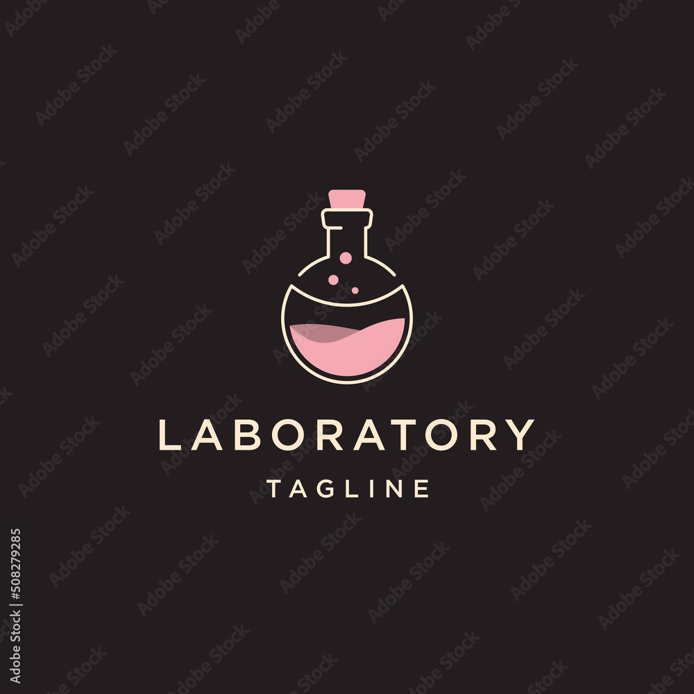 Obraz premium Potion labs logo icon design template flat vector
