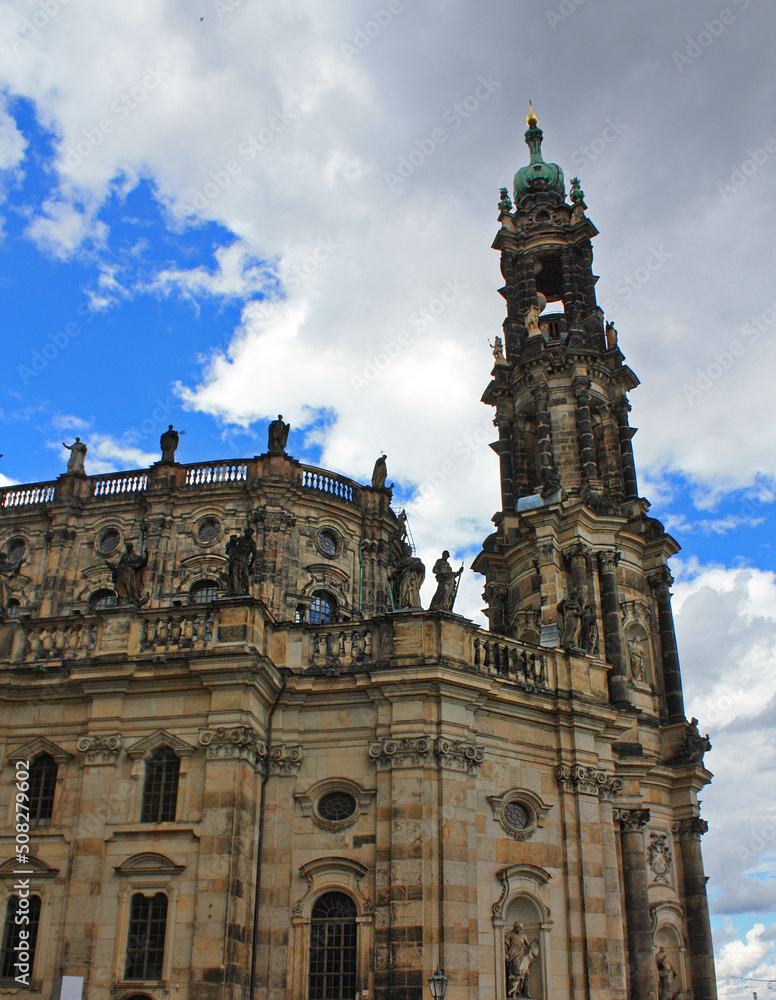 Dresden cathedral of the holy trinity or hofkirche, Germany