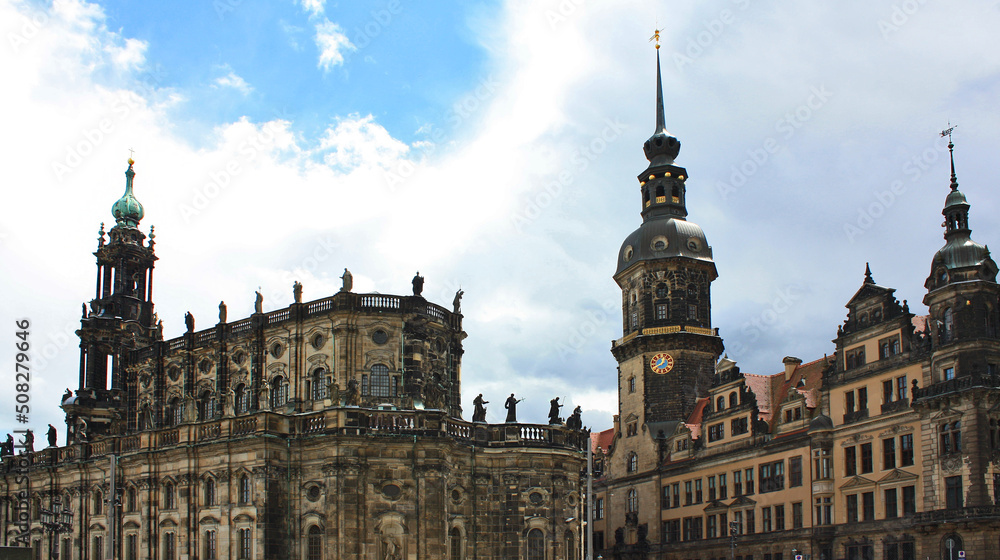 Dresden cathedral of the holy trinity or hofkirche, Germany