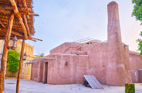 Adobe mosque in Al Seef, Dubai, UAE photo