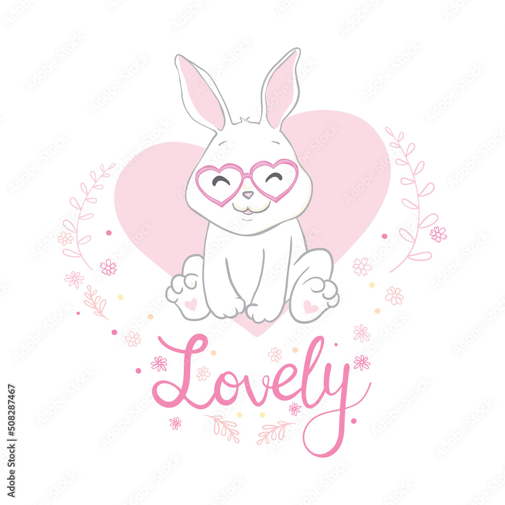 This is an illustration of a white rabbit greeting in the year of the rabbit 2023. This is an illustration of a white rabbit greeting in the year of the rabbit 2023.