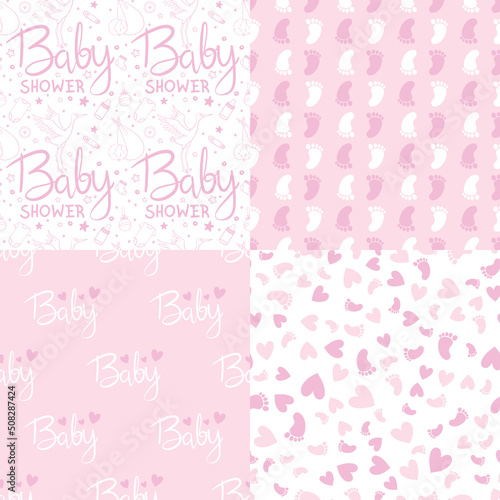 Vector greeting card. Baby shower card. Baby announcement card design element.