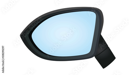 Car rear view mirror. vector illustration