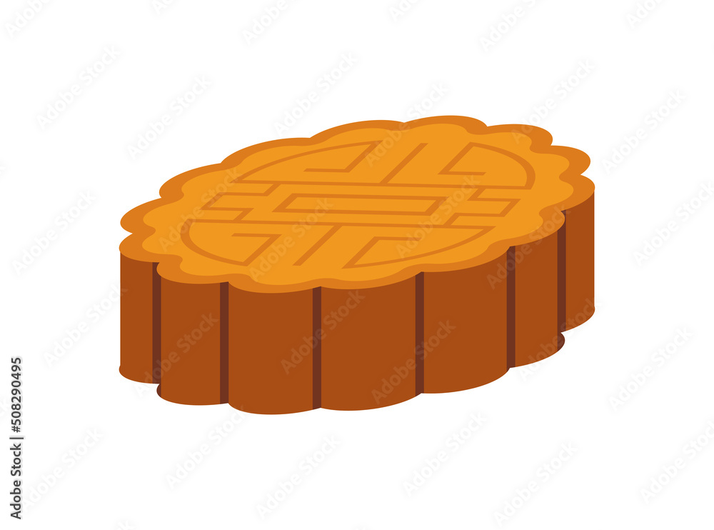 flat chinese mooncake illustration flat chinese mooncake illustration