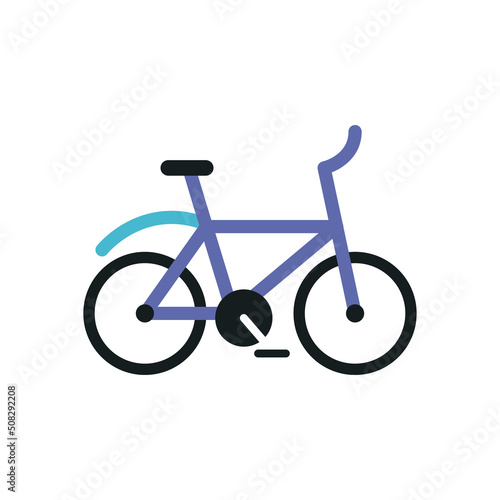 flat blue bike design