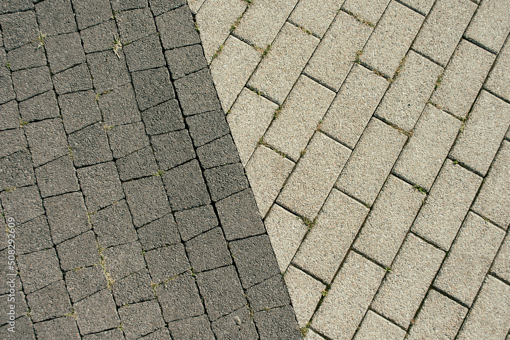 Fototapeta premium The texture of the stone. Pavement from a tile.