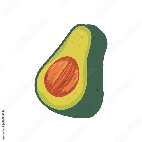 flat fresh avocado design