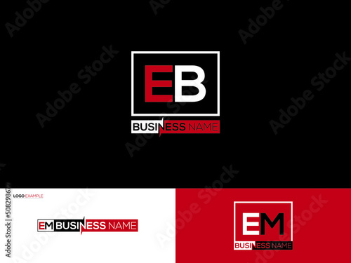 Square EB Logo Icon, Letter Eb be Logo Icon Design For Any Type Of Brand photo