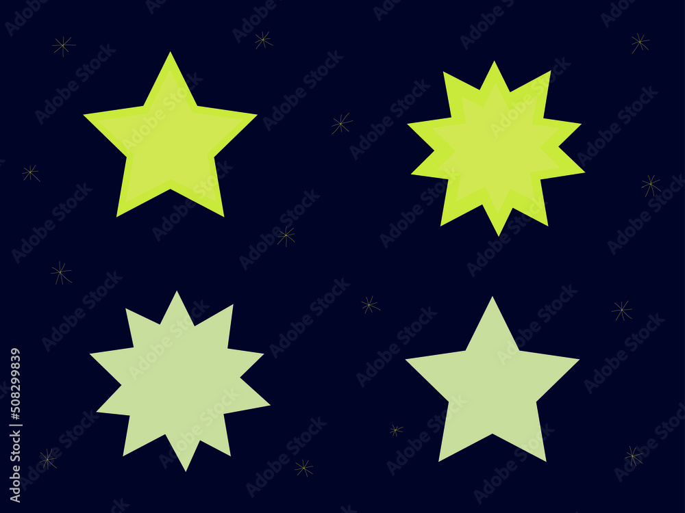 Golden star in 2d Vector set Golden star in 2d Vector set