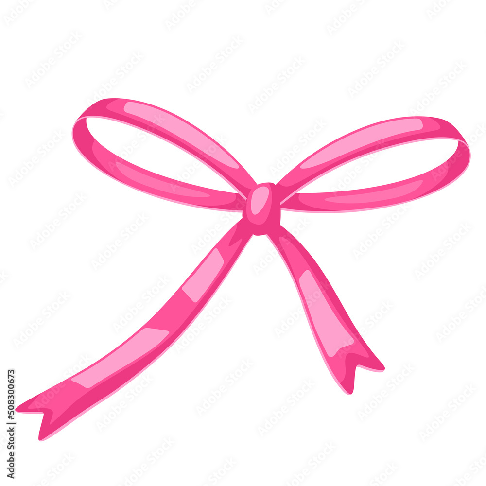 Illustration of bow. Simple ribbon for decoration. Illustration of bow. Simple ribbon for decoration.