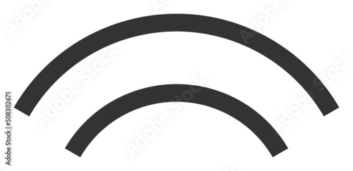 Radio signal vector illustration. A flat illustration design used for radio signal icon, on a white background.