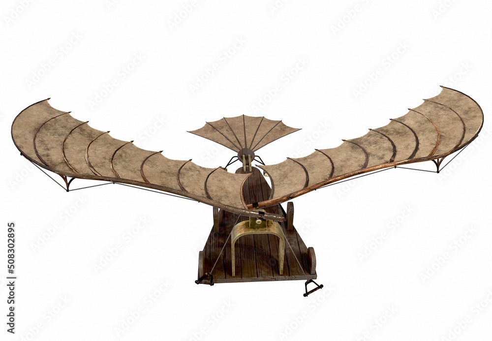 Aircraft, flying machine Leonardo do Vinci, wallpaper front view front ...