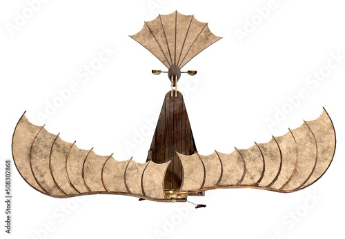 Aircraft, flying machine Leonardo do Vinci, top view wallpaper