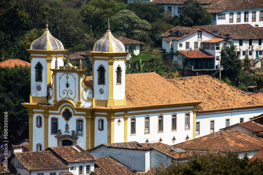 Historic catholic church in brazilian city