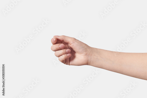 Wallpaper Mural Gesturing female hand isolated on white Torontodigital.ca