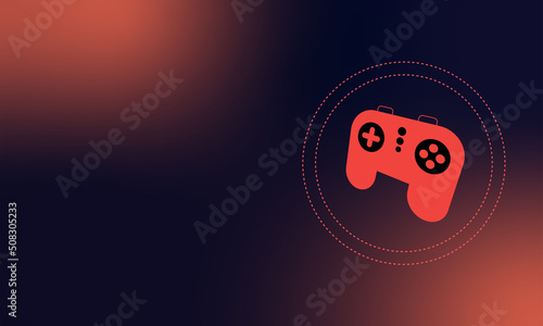 Video Game Banner. Cyber game background