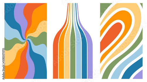Vector collection of LGBTQ community symbols retro pride vibes with rainbow Pride month hand drawn concept Vector illustration