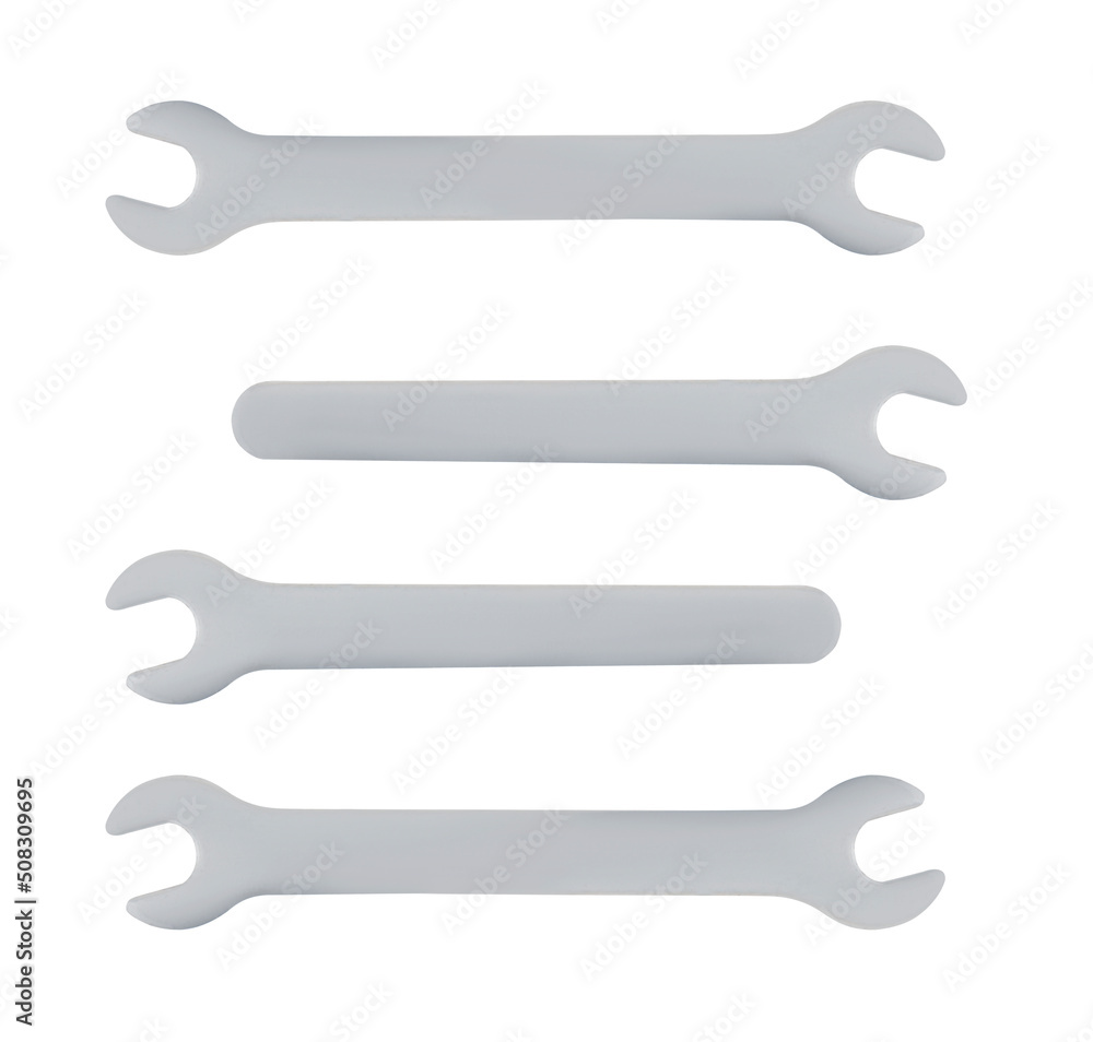 wrench, improvised repair tool, on a white background, collage wrench, improvised repair tool, on a white background, collage