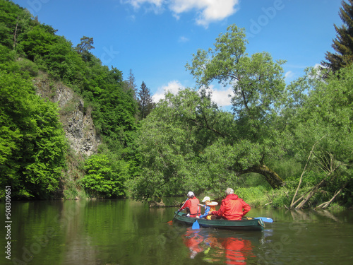 Canoeing on the river