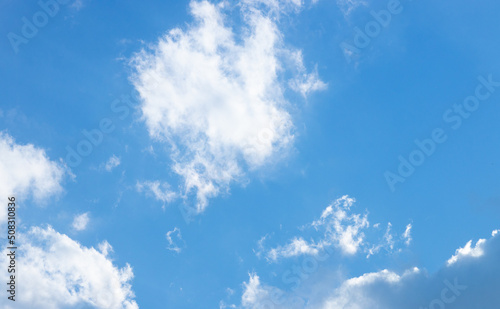 Beautiful blue sky background. Panorama of sky.