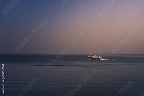 Fishing boat on Alexandria's sea