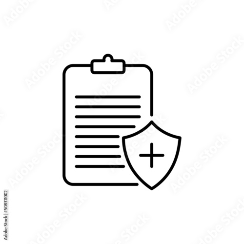 Medical insurance line icon. Health insurance. Thin line design. Vector icon eps 10