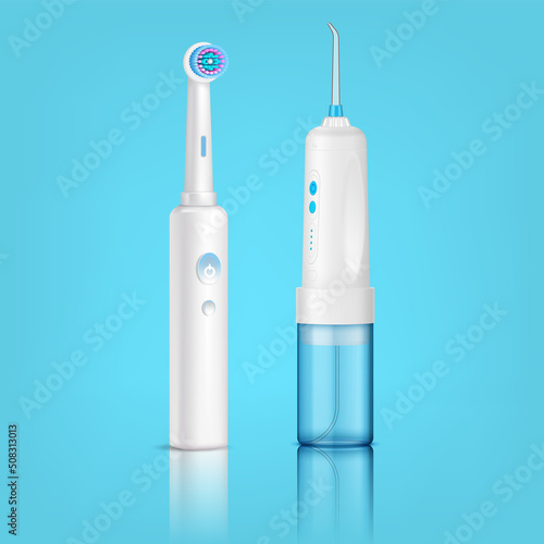 Teeth Care Realistic Composition
