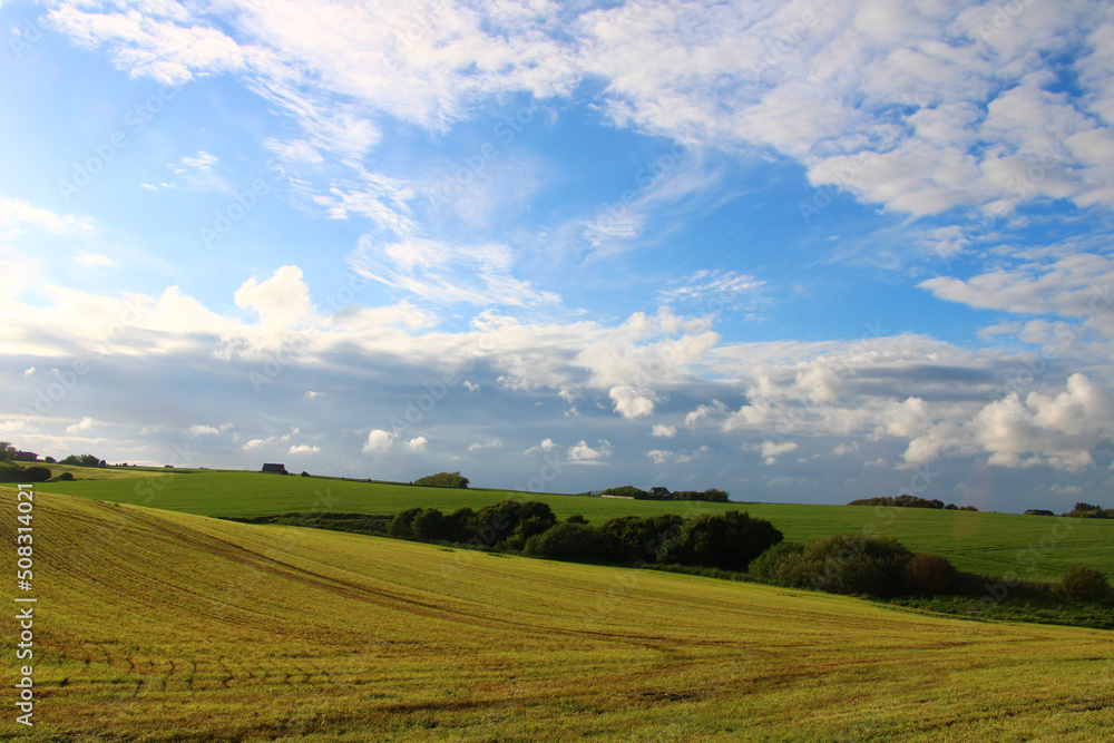 Fields and sky | At the Vestkystruten (North Sea Cycling Route) in Northern Jutland, Denmark