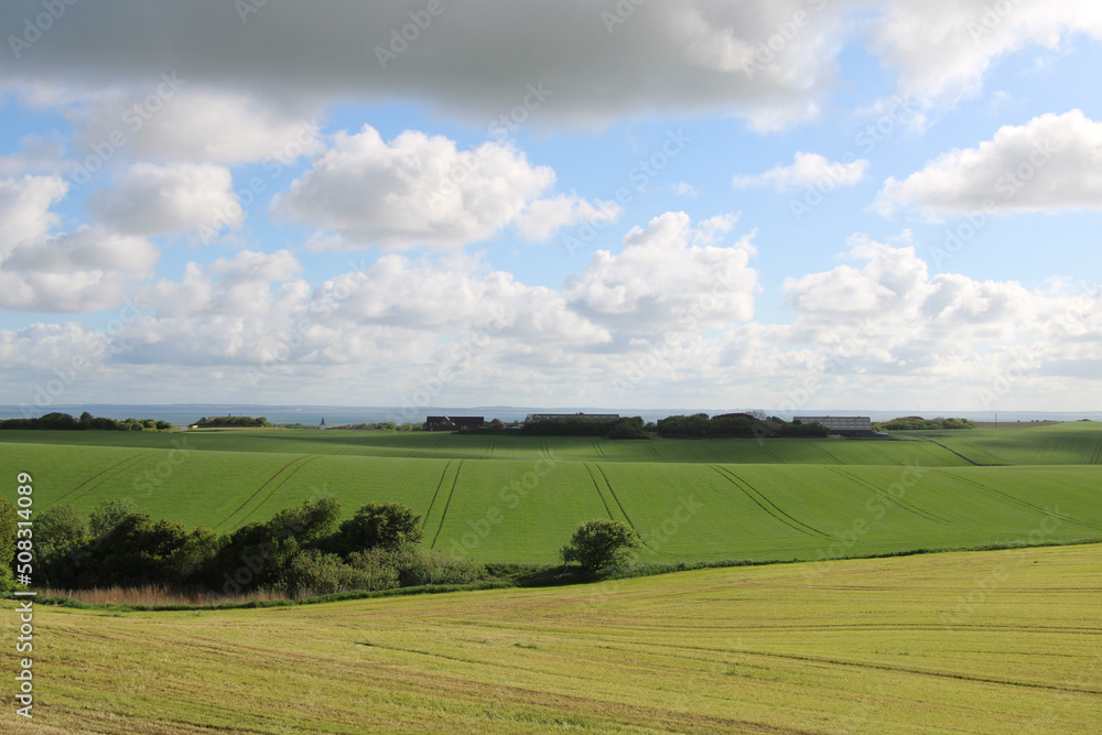 Fields and sky | At the Vestkystruten (North Sea Cycling Route) in Northern Jutland, Denmark