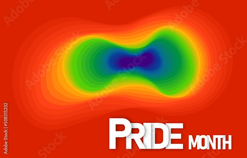 Pride Month Background June LGBTQ, LGBT rainbow flag colors. Vector paper cut LGBT community Pride month cover
