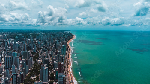 Recife Praia Boa Viagem Orla Litoral Pernambuco Parque Dona Lindu Prédios Gentrificação Oscar Niemeyer Arquitetura Engenharia Construções Paisagem Drone Mar Oceano Cidade