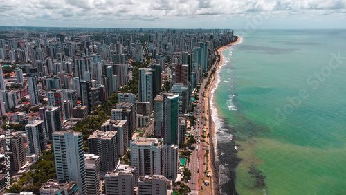 Recife Praia Boa Viagem Orla Litoral Pernambuco Parque Dona Lindu Prédios Gentrificação Oscar Niemeyer Arquitetura Engenharia Construções Paisagem Drone Mar Oceano Cidade