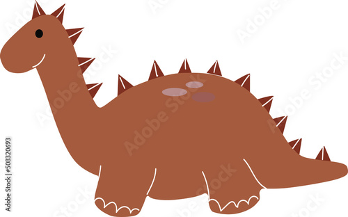 Vector image of a cute dinosaur. Children's illustration.