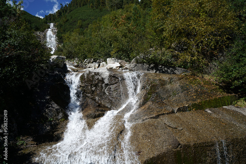 waterfall in the mountains