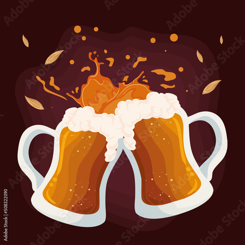 beer mugs card