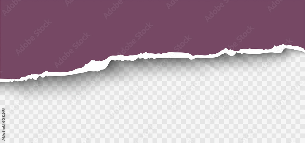 Ripped paper realistic vector illustration. Torn paper composition with place for your design.