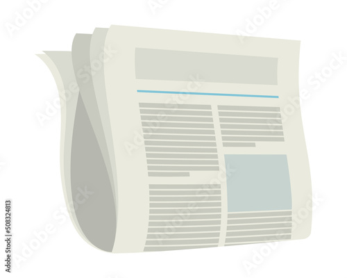 newspaper folded in half