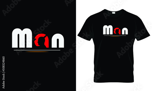 Men's black t-shirt with short sleeve Front view. Vector template. (ID: 508324860)
