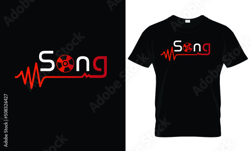 Song black T-Shirt Design vector (ID: 508326427)