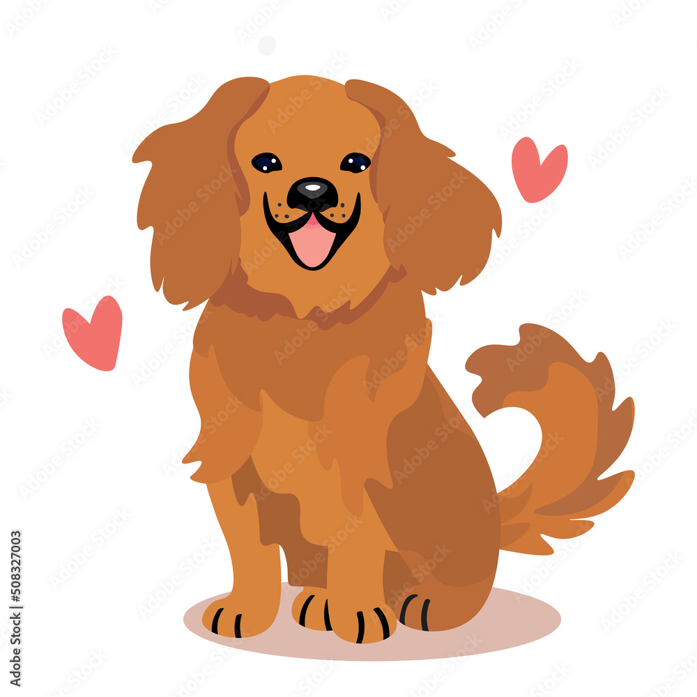 Obraz premium cute lovely dog. Isolated illustration