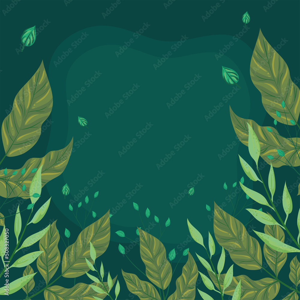 poster of green leaves poster of green leaves