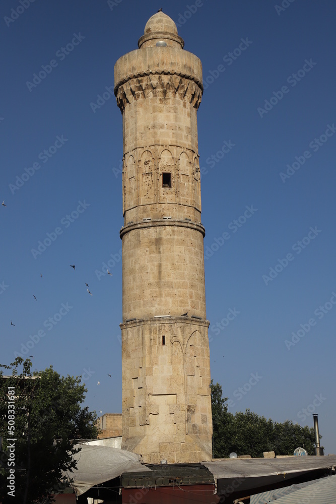 minaret of the mosque in marrakesh