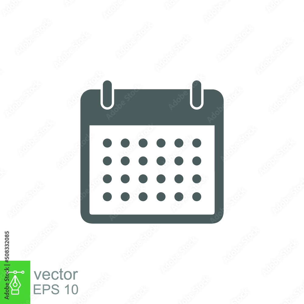Calendar line icon. Simple outline style. Schedule, date, time symbol concept. Vector illustration isolated. EPS 10. Calendar line icon. Simple outline style. Schedule, date, time symbol concept. Vector illustration isolated. EPS 10.