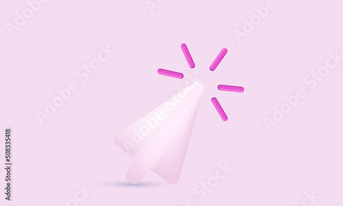 unique realistic curso neon 3d style pink concept isolated on vector © iqballwew