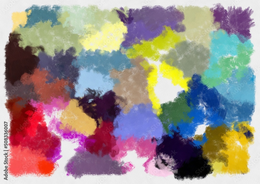 Obraz premium Illustration style background image abstract pattern various vibrant colors watercolor style illustration impressionist painting.