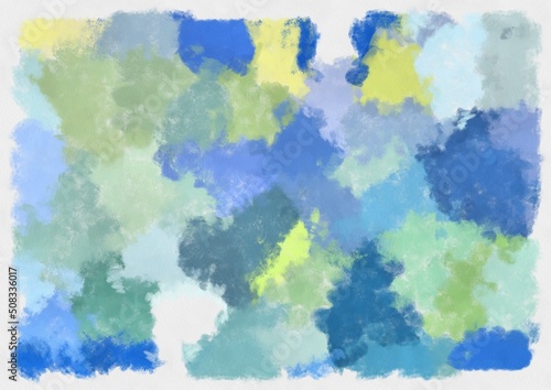 Illustration style background image abstract pattern various vibrant colors watercolor style illustration impressionist painting. © Kittipong