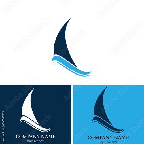 Slika na platnu sailing boat logo and symbol vector