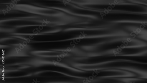 Black Plastic Geometric Abstract Background Wall Paper. Wave plane. Architectural Sculpture. 3D illustration. 3D high quality rendering. 3D CG.