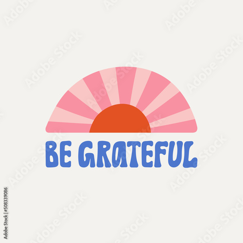 Foto Be Grateful hand drawn lettering
