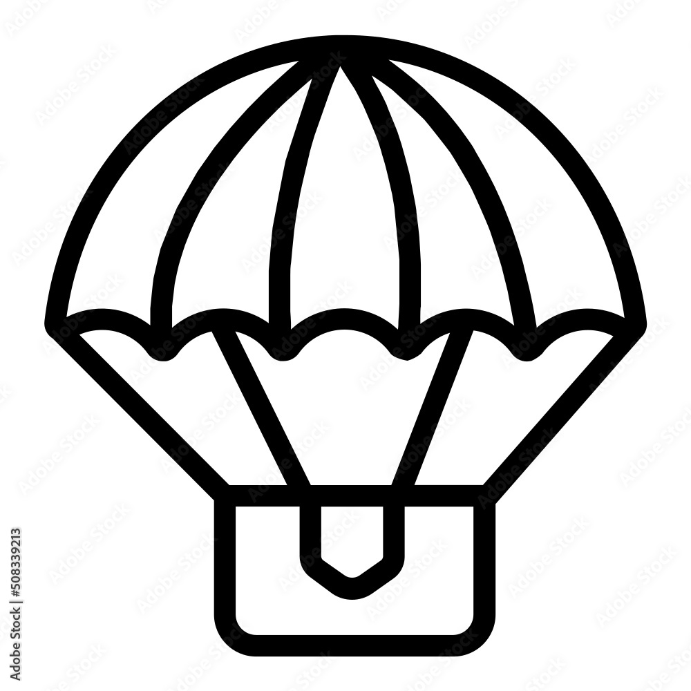 parachute delivery icon parachute delivery icon